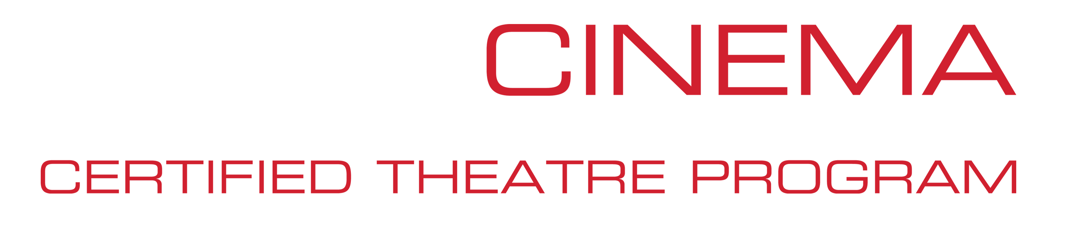 Text reads: Cinema Certified Theatre Program