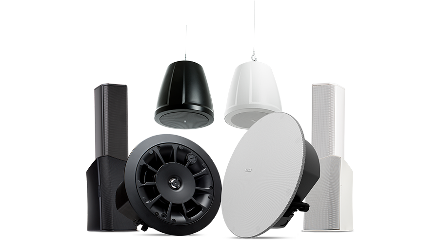 AcousticDesign系列扬声器（一黑一白）合照