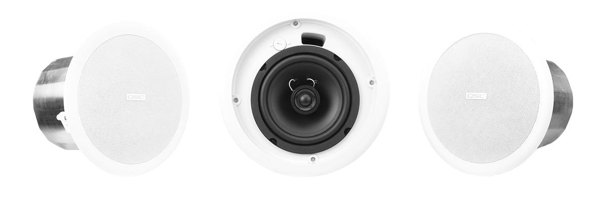 AC-C6T吸顶式扬声器(带网罩和不带网罩)的正面主图