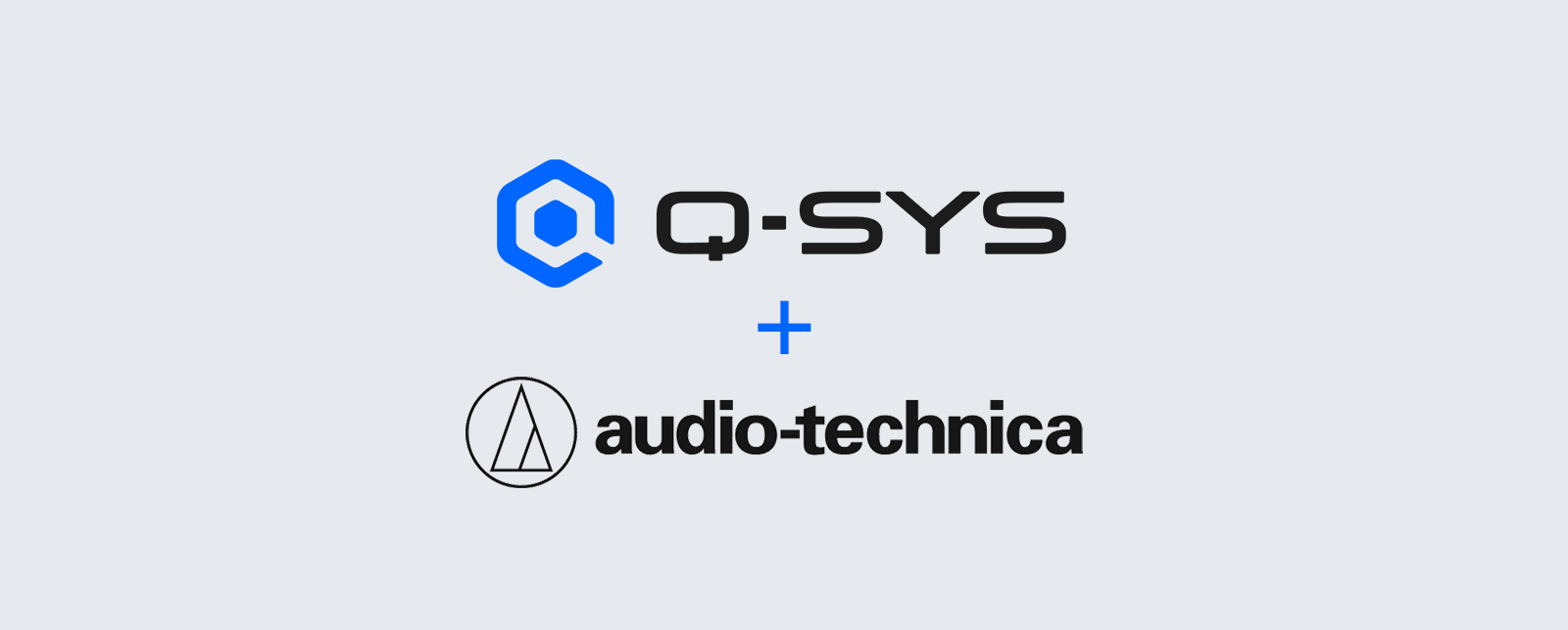 Q-SYS和Audio-Technica徽标