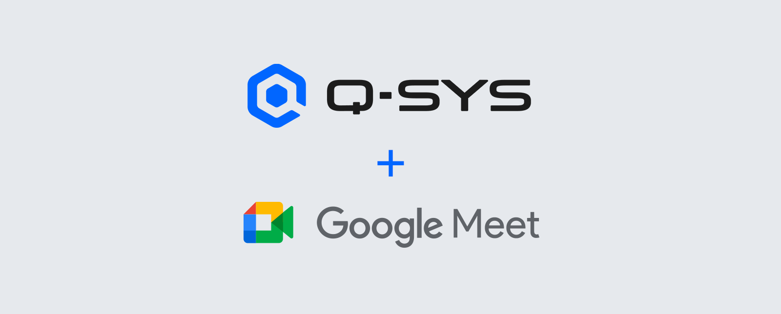 Q-SYS和Google Meets徽标